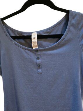Lululemon Blue Henley Top Size L